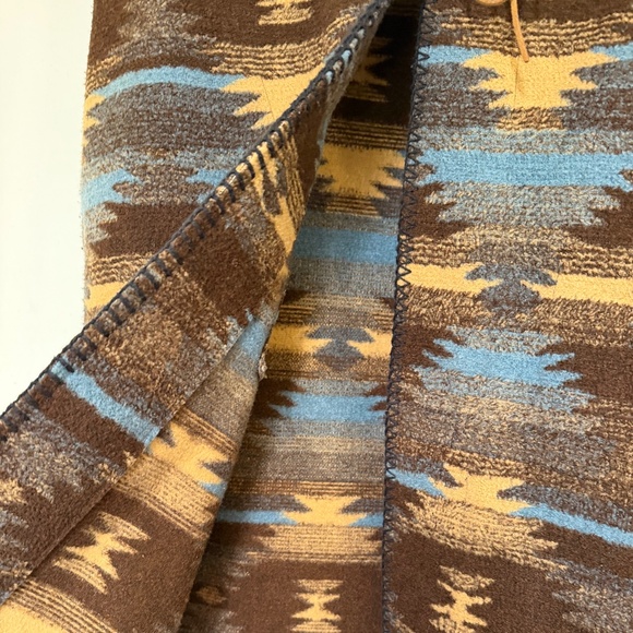 Vintage Mazmania Southwestern Long Fleece Vest Large Made in USA - Picture 6 of 10